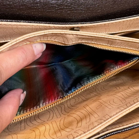 Vintage 60s handbag Koret with technicolor pocket lining - Picture 4 of 16